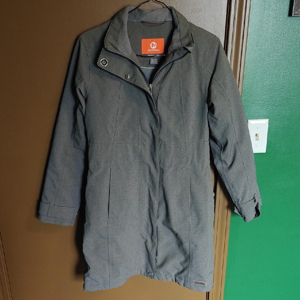 Merrell Women's Charcoal Gray Trench Coat - XS